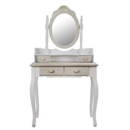 Console with mirror Melody patina white/grey 75x40x143 HM10191