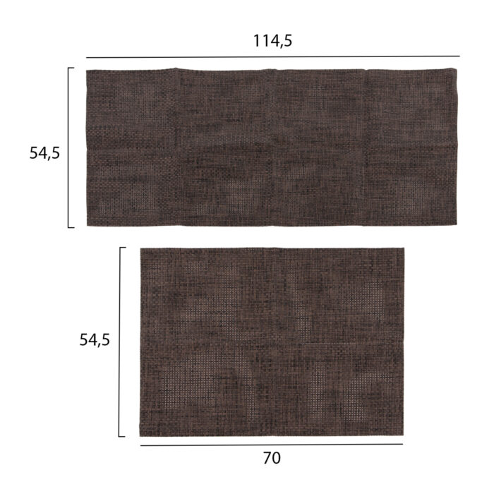 REPLACEMENT TEXTILENE FABRIC HM5888.10 FOR AIGAIO SUNBEDS IN BLACK-BROWN COLOR