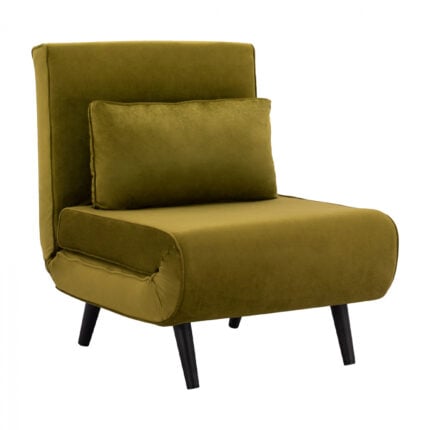 Armchair-Bed Braxton, olive green velvet,   75x75x88cm.HM8425.13