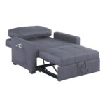 Armchair-Bed Kanna HM3038.10, Grey fabric, 112x96x85 cm