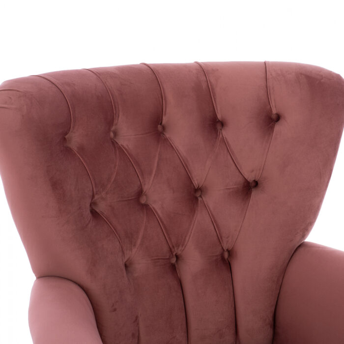 polythrona mperzera t chesterfield beloy 6 3 HM9217.12 bergere, dusty pink velvet, chesterfield-style, 87x88x100