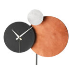 WALL CLOCK HM4329 METAL IN COPPER-WHITE-ANTHRACITE 46,5X41,5Hcm.