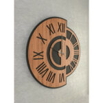 WALL CLOCK BLACK METAL WITH MDF HM7454 D41 cm.