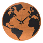 WALL CLOCK BLACK METAL WITH MDF HM7456.01 D41 cm.