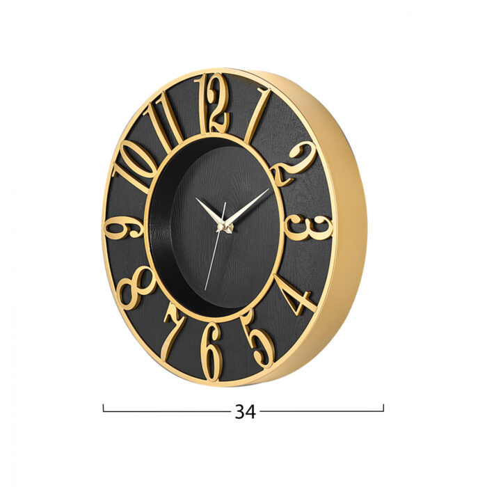 METAL WALL CLOCK WITH MDF HM7466.01 34x34 cm.