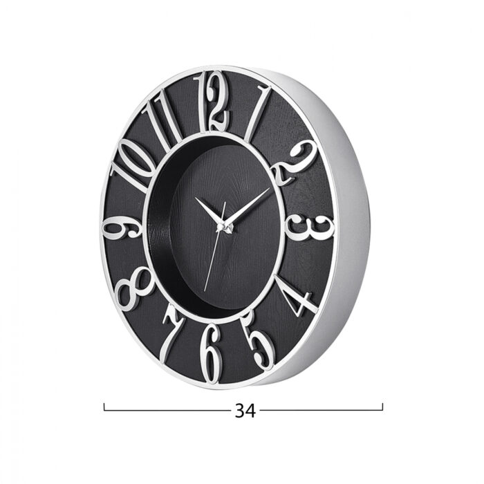 METAL WALL CLOCK WITH MDF HM7466.02 34x34 cm.