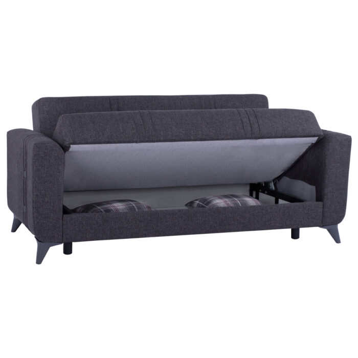 set saloni 2 tmch 2thesios 3thesios fb91 6 1 Hm11753 Sofa-bed Set Kristina, 2-seater And 3-seater, Charcoal Grey