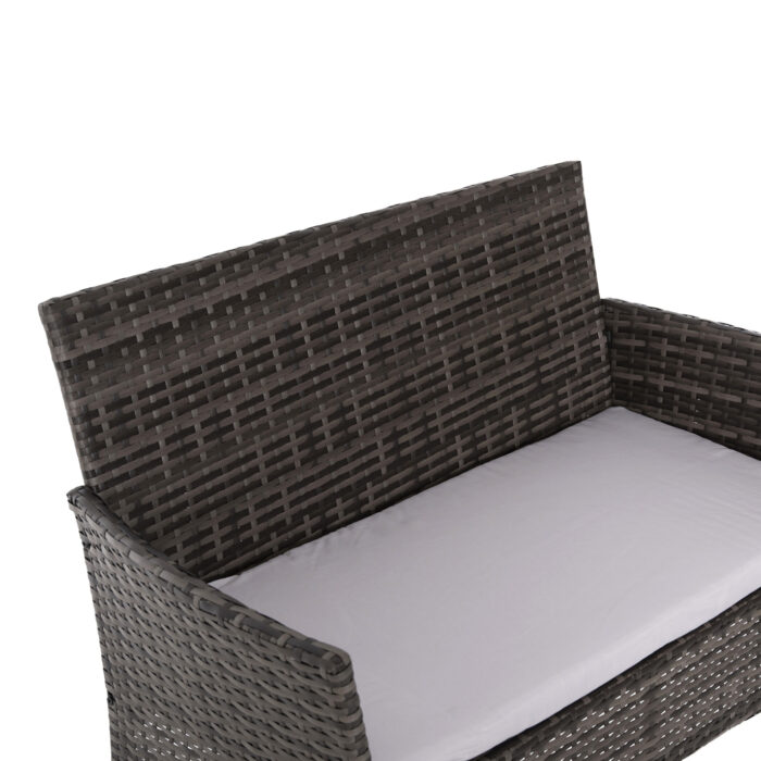set saloni 4tmch fb9608902 synthrattan g 5 Outdoor Lounge Set 4pcs Stasia Hm6089.02 Synthetic Rattan In Grey-cushions In Beige