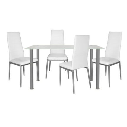 Set Dining table 5 pieces Table Alan 120Χ70Χ75 cm Lady white HM10061.01