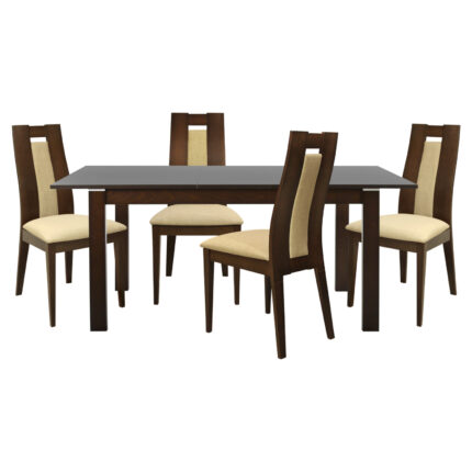 Set Dining Table 5 pieces Table Opened & 4 Chairs HM10053