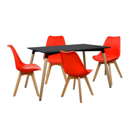 Set Dining Table 5 pieces with Table and 4 chairs HM10232 120x80x73 cm