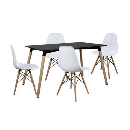 Set Dining Table 5 pieces with Table and 4 chairs HM102224 120x80x73 cm