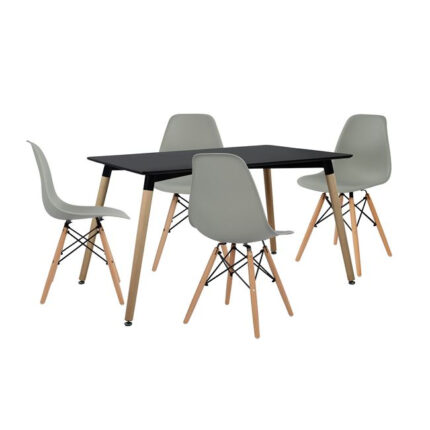Set Dining Table 5 pieces with Table and 4 chairs HM102229 120x80x73 cm