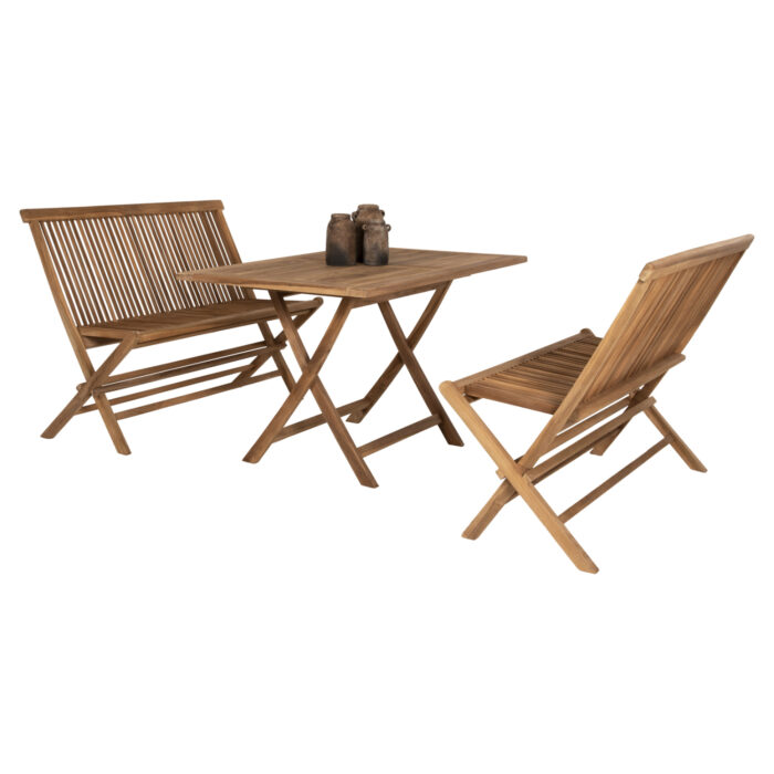 set trapezarias exot choroy 3tmch fb9119 4 1 Outdoor Dining Set 3pcs Kendall Hm11952 Solid Teak Wood In Natural Color