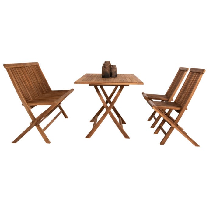 set trapezarias exot choroy 4tmch fb9119 6 1 Outdoor Dining Set 4pcs Kendall Hm11953 Solid Teak Wood In Natural Color