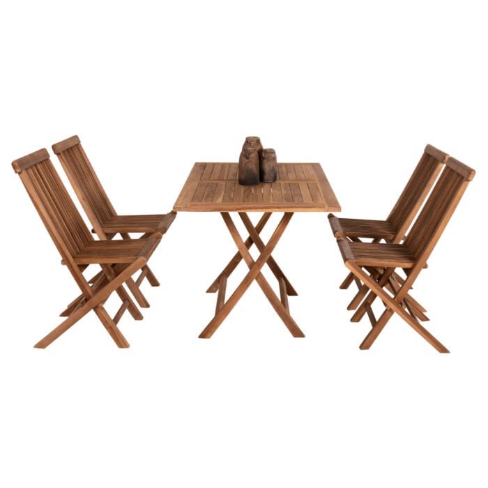 set trapezarias exot choroy 5tmch fb9119 4 1 Outdoor Dining Set 5pcs Kendall Hm11955 Solid Teak Wood In Natural Color