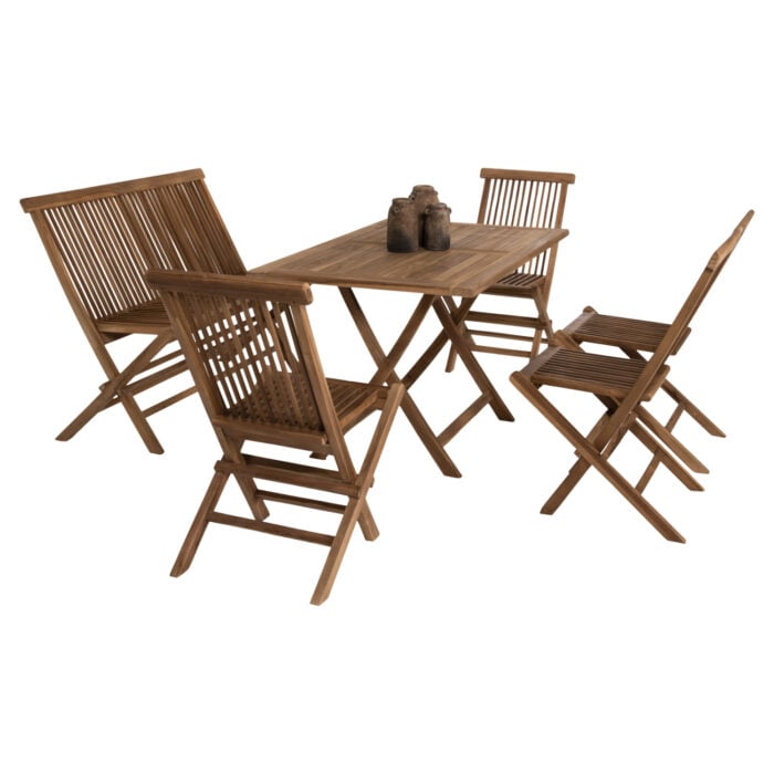 set trapezarias exot choroy 6tmch fb9119 6 1 Outdoor Dining Set 6pcs Kendall Hm11954 Solid Teak Wood In Natural Color