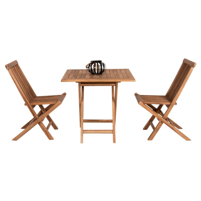 set trapezarias exot choroy ptyssomena 3 4 1 Outdoor Dining Set 3pcs Foldable Kendall ΗΜ11951 Solid Teak Wood In Natural Color