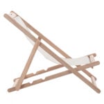 DECK CHAIR WITHOUT ARMS SOLID BEECH WOOD IN WHITE WITH PVC 2X1 ECRU HM11497.02
