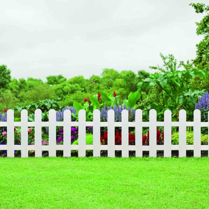 synthetic picket fence farm white 40 x 79cm 4 pieces pack 2017012 4 Farm border 40(h) x 79cm