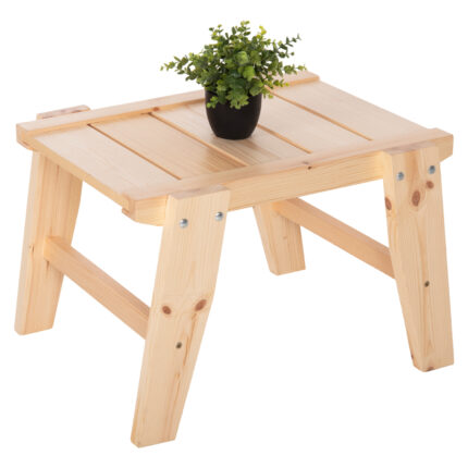 BEACH SIDE TABLE SKOPEL HM6114.01 PINE WOOD IN NATURAL WOOD COLOR 60x40x44Hcm.