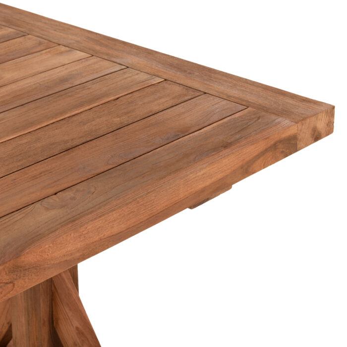 trapezi pik nik fb95964 anakyklomeno xyl 7 1 Outdoor Cross Leg Dining Table Hm5964 Recycled Teak Wood In Natural Color 240x100x75hcm.