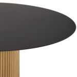 COFFEE TABLE CLAD HM9673 METAL IN GOLD AND BLACK TOP Φ110x38Hcm.