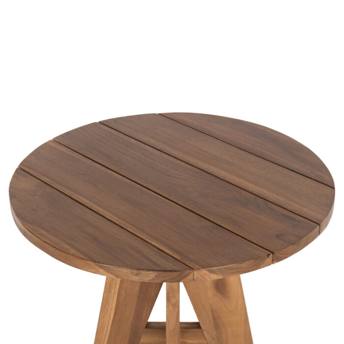 trapezi stroggylo fb9985911 masif xylo t 4 1 Outdoor Round Table Leo Hm9859.11 Solid Teak Wood In Natural Φ60x75hcm.