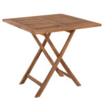OUTDOOR SQUARE DINING TABLE KENDALL HM9544 FOLDABLE-TEAK WOOD IN NATURAL COLOR 80x80x75Hcm.