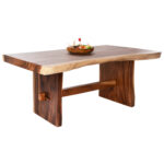 DINING TABLE ULYSES HM9898 SOLID SUAR WOOD IN NATURAL COLORING-9cm THICK TOP 250x90x78Hcm.