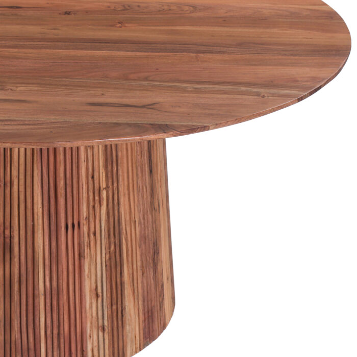 DINING TABLE ROUND GROOT HM9685 SOLID ACACIA WOOD IN NATURAL Φ150x76Hcm.