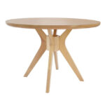 Dining Table PABLA HM0159.01 white wash color Φ110x76H