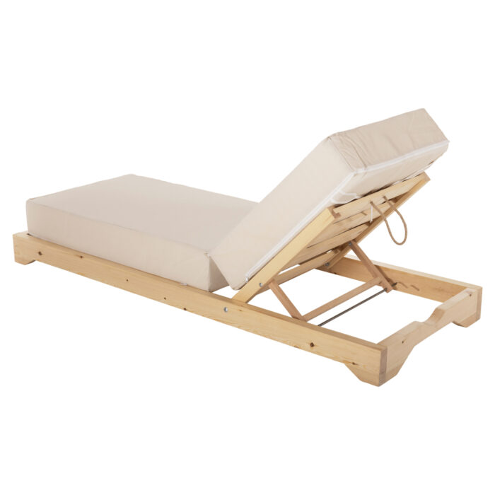xaplostra chamili fb91062302 peyko se fy 5 1 BEACH LOUNGER LOW IKARIA HM10623.02 PINE WOOD IN NATURAL COLOR-BEIGE TEXTILENE-CUSHION 20cm THICK