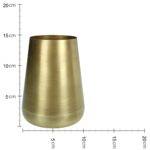 Vase Iron Gold 11.5x11.5x15cm