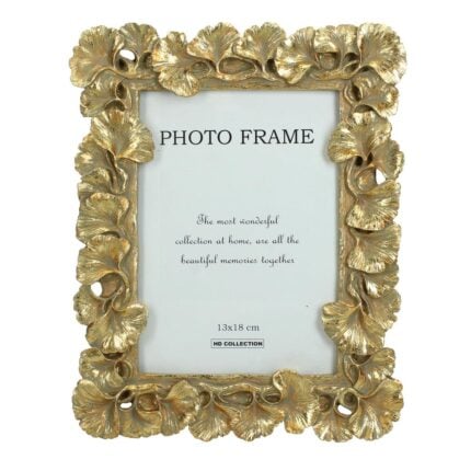 Photo Frame Gold Polyresin 13x18cm