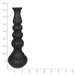 Vase Fine Earthenware Black 15.5x15.5x41.5cm