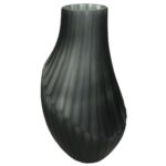 Vase Glass Grey 19.5x19.5x35cm