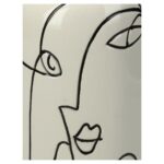 Vase Faces Dolomite White 11.4x11.4x20.7cm