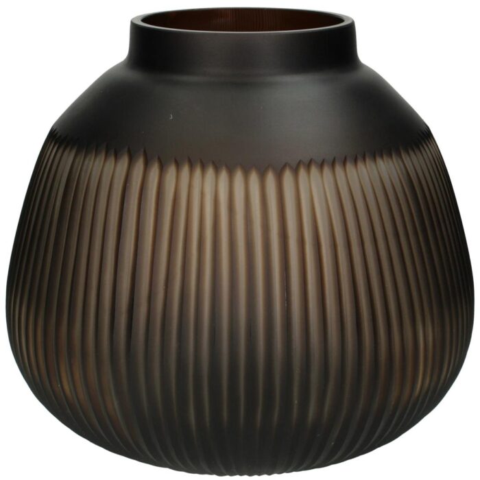Vase Glass Brown 28x28x25cm