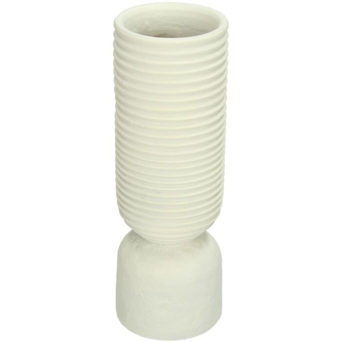 Vase Polyresin Ivory 6.5x6.5x18.7cm