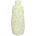Vase Polyresin Ivory 12.7x12.7x30.7cm