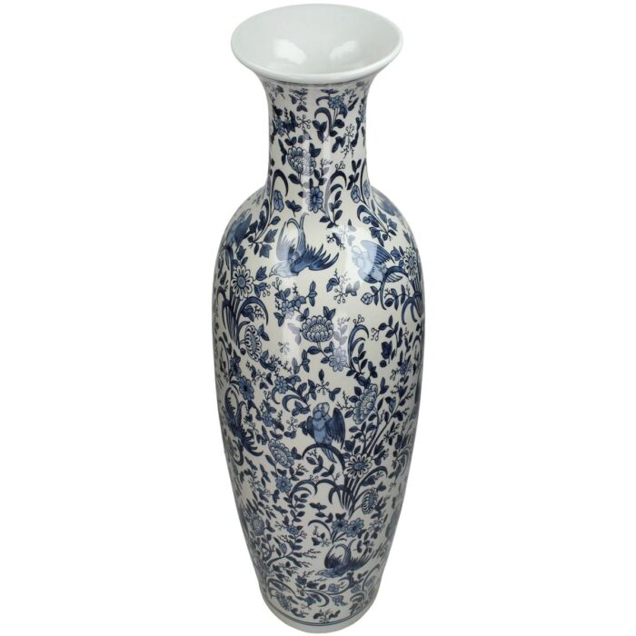 Vase Porcelain Blue 26.5x26.5x63cm