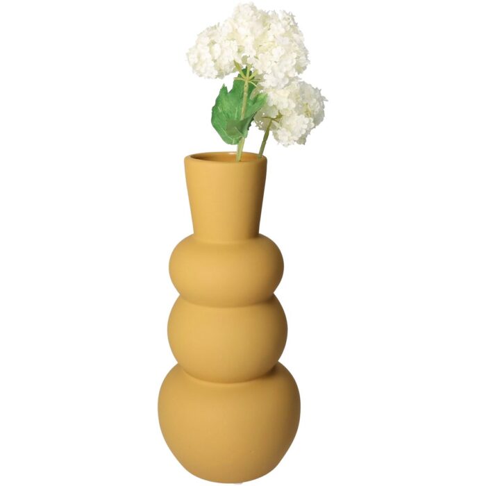 Vase Dolomite Ochre 14x14x29.5cm