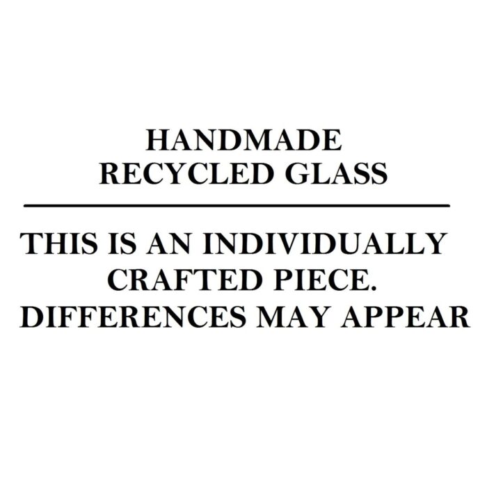 Vase Recycled Glass Petrol 17.8x17.8x30.5cm