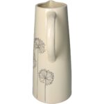 Vase Dandelion Fine Earthenware Ivory 18.5x13.5x30cm