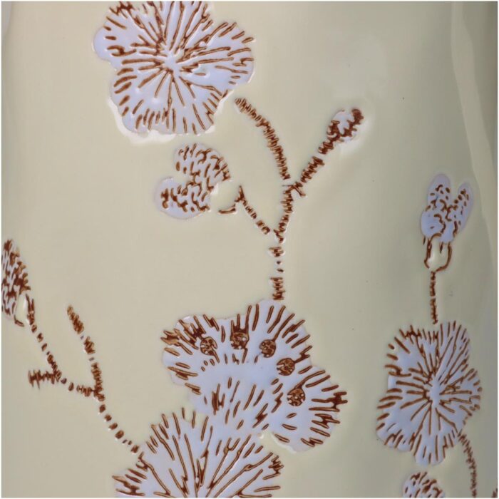 Vase Blossom Fine Earthenware Ivory 21.5x13.5x20.5cm