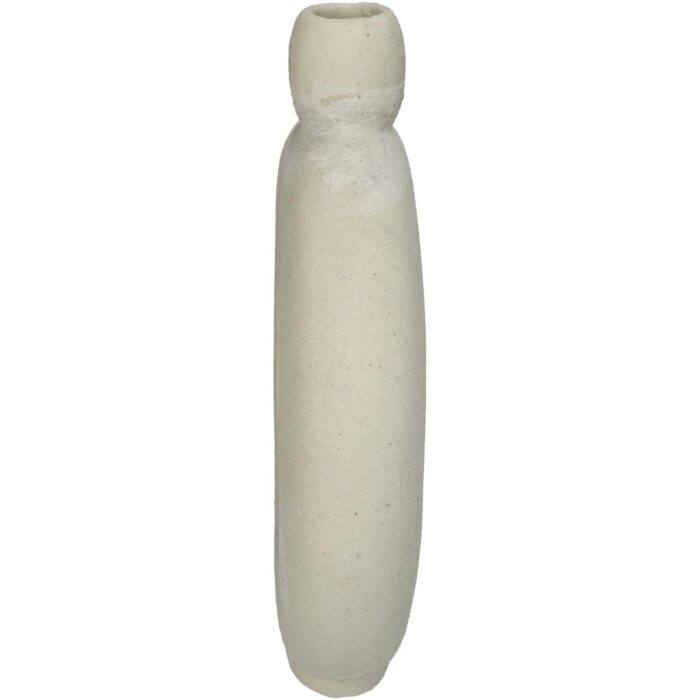 Vase Fine Earthenware Ecru 18.5x4.5x23cm