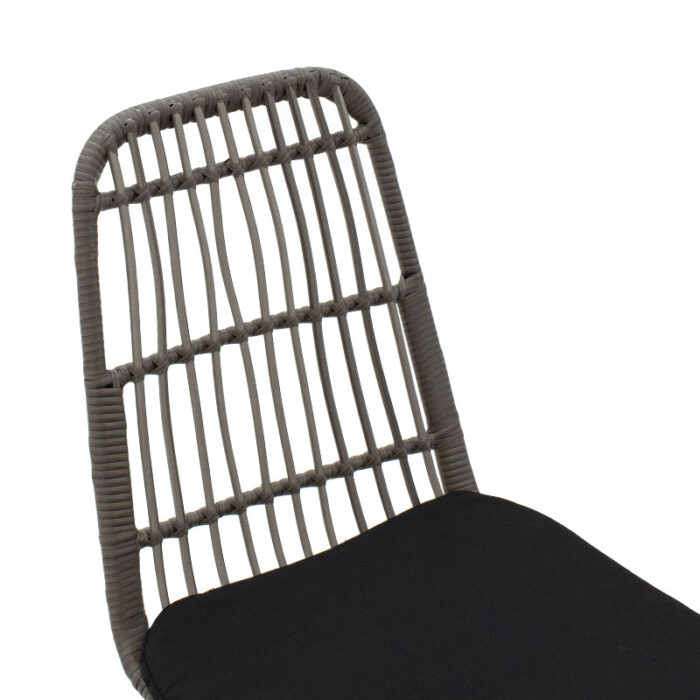 140 000018 4 Καρέκλα Naoki Homepaketo Pe γκρι-μέταλλο μαύρο