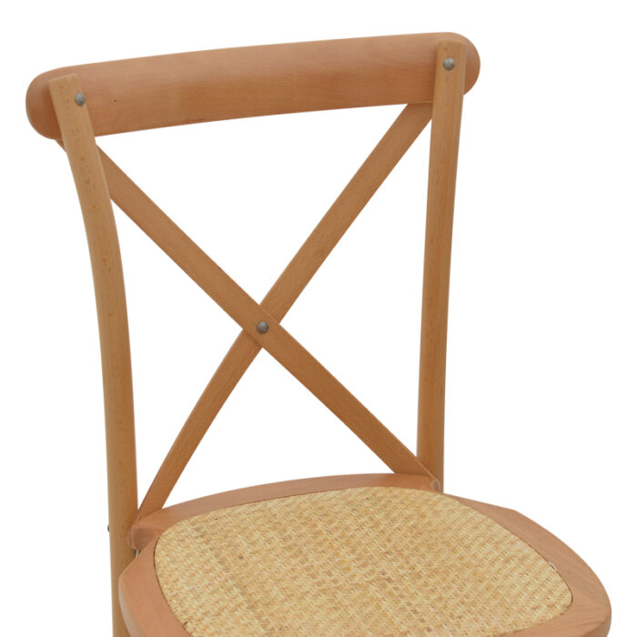 263 000020 5 Καρέκλα Dylon Homepaketo στοιβαζόμενη καρυδί ξύλο οξιάς-έδρα φυσικό Rattan 48x52x89εκ