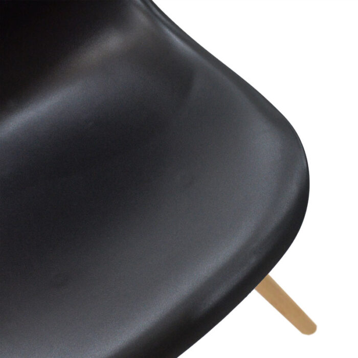 271 000005 4 Καρέκλα Julita Homepaketo Pp μαύρο-φυσικό πόδι 46x50x82εκ